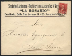 Cover With Corner Card ("La Rosario" Steam Distillery) Franked With 5c. And Sent To San Juan In AU/1897, VF... - Altri & Non Classificati