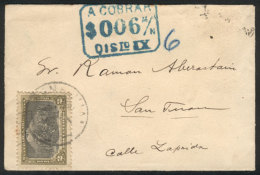 Cover Used Locally In San Juan On 23/DE/1910 Franked With 2c. Centenary, Inscribed On Back: "Sacada Del... - Autres & Non Classés