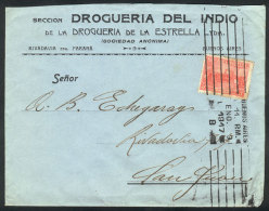 Cover With Corner Card Of Drugstore "Sección Droguería Del Indio De La Droguería De La... - Altri & Non Classificati