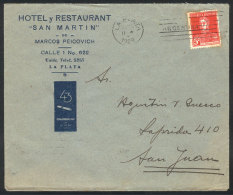 Cover With Corner Card Of "Hotel & Restaurant San Martín" And "Cigarettes 43", Franked With 5c. And Sent... - Autres & Non Classés