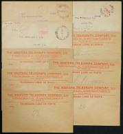 Circa 1935: 9 Covers Of Telegraph Companies Used To Send Telegrams With FREE POSTAGE, VF Quality, Rare Group! - Other & Unclassified