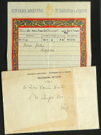 Deluxe Telegram And Envelope Used On 24/DE/1947, Minor Defects, Interesting! - Autres & Non Classés