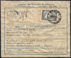 Label Of "envío Contrareembolso" (parcel Post With Books) Of 9/AU/1950 Between Santa Fe And... - Altri & Non Classificati