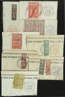 PATENTS: 8 Fragments Of Old Patents With Interesting Revenue Stamps, VF General Quality! - Other & Unclassified