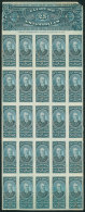 Proof In Blue Of A Revenue Stamp Of 5c. Health Tax, Sheet Of 25 Printed On Thick Card With Glazed Front By... - Autres & Non Classés