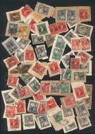 Lot Of Old Used Stamps On Fragments, COMPLETELY UNCHECKED, A Quick Revision Shows Good Postmarks, It Surely... - Collections, Lots & Series