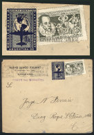 Aeronautics Exposition, Cinderella Of 10c. + Commemorative Stamp Of 5c. (Cervantes), Franking A Cover Used In... - Other & Unclassified