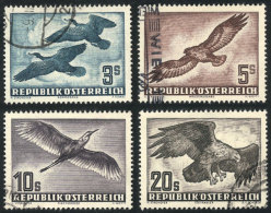 Yvert 57/60, 1950/3 Birds, The 4 High Values Of The Set, Used, VF Quality, Catalog Value Euros 360+ - Sonstige & Ohne Zuordnung