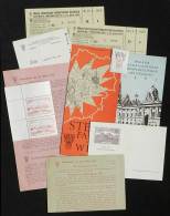 1956 WIPA Exposition: Unused Tickets + Brochures, Cinderellas, Etc., Nice Group! - Verzamelingen