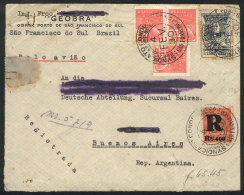 Airmail Cover Sent From Sao Francisco To Buenos Aires On 4/FE/1930 With Handsome Postage! - Covers & Documents