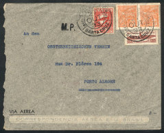 Airmail Cover Sent From Santa Cruz To Porto Alegre On 27/AU/1933, VF Quality! - Cartas & Documentos