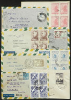 60 Covers Sent To Argentina (almost All Of The 1950s), Most Airmail And Many Registered. With Some Nice Postages,... - Cartas & Documentos