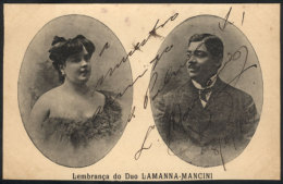 Lembrança Do Duo LAMANNA-MANCINI, Dated 1909, Rare! - Autres & Non Classés
