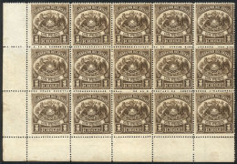 Yvert 4, Block Of 15 Stamps, MNH, Excellent Quality! - Cile