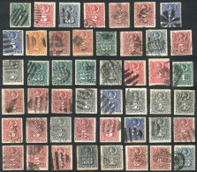 Lot Of 47 Old Stamps, Most With Interesting Mute Or Semi-mute Cancels, VF Quality! - Cile