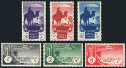 Sc.C6/C11, 1932 Camels And Airplanes, Cmpl. Set Of 6 Values, Mint With Small Hinge Marks, VF Quality! - Cirenaica