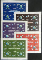 Sc.858/863 (Yvert 738/762), 1964 First Postal Rocket, COMPLETE SHEETS With Sets And Gutters, MNH, Excellent... - Andere & Zonder Classificatie