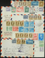 17 Covers Sent To Argentina (almost All Of The 1950s), Most Airmail And Many Registered. With Some Nice Postages,... - Sonstige & Ohne Zuordnung