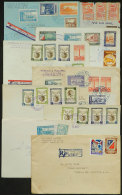 2 FDCs + 7 Covers Sent To Argentina Between 1945 And 1952, Nice Postages, VF Quality! - Dominicaine (République)