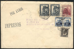 Airmail Cover With Printed Matter Sent From Valencia To Argentina On 20/AU/1937, Nice Postage Of 6.85Pts., VF... - Sonstige & Ohne Zuordnung