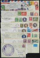 16 Covers And Postal Stationeries + 1 Front Used Between 1907 And 1946, Including Good Postages, Several Airmail,... - Storia Postale
