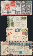 More Than 20 Covers Sent To Argentina, All With CENSOR Labels/marks Of World War II, Interesting Lot For The... - Postal History