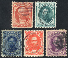 Sc.30/34, 1864/86 Set Of 5 Used Values, Fine To VF Quality! - Hawaï