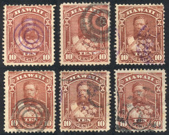 Sc.44, 6 Used Examples With Varied Cancels, Interesting! - Hawaï