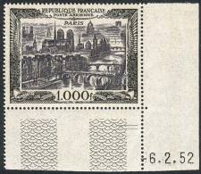 Sc.C27, 1950 1000Fr. Paris, MNH, Sheet Corner, Excellent Quality. Catalog Value US$150. - Andere & Zonder Classificatie