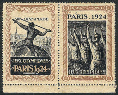 Paris Olympic Games 1924, Pair Of 2 Beautiful Cinderellas, Mint No Gum, Very Nice! - Altri & Non Classificati