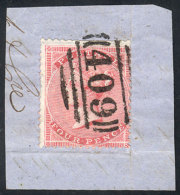 Yvert 18, 1855/7 4p. Rose With Large Horseshoe Watermark, On Fragment With Numeral "409" Cancel, VF Quality! - Other & Unclassified