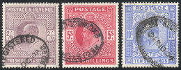 Sc.138/141, 1902 Edward VII 2/6S. To 10S., Used, VF Quality, Catalog Value US$900 - Otros & Sin Clasificación