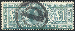 Sc.142, 1902 Edward VII 1£ Green, Used, VF Quality, Catalog Value US$825 - Sonstige & Ohne Zuordnung