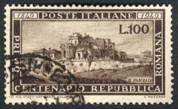 Sc.518, 1949 100L. Repubblica Romana Used, VF Quality, Catalog Value US$125. - Non Classés