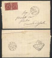 Folded Cover Franked With 20c., Sent From BAVENO To CREVOLA D'OSSOLA On 22/MAR/1894, Transit Mark Of Pallanza, VF... - Non Classés