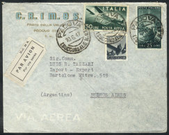 Airmail Cover Franked With 85L. Including The Airmail 50L. Green, Sent From Padova To Argentina On 10/JUN/1947, VF... - Zonder Classificatie