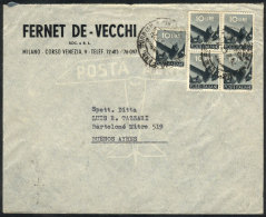 Airmail Cover Franked With 50L.!!, Sent From Milano To Buenos Aires On 24/JUN/1947 (arrival Backstamp For 1/JUL),... - Non Classificati