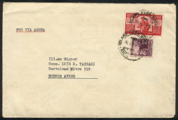 Airmail Cover Franked With 120L. Including The 100L. Democratica, Sent From Milano To Argentina On 26/JUN/1947, VF... - Zonder Classificatie