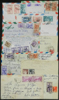 11 Covers Sent To Argentina Between 1950 And 1956 With Varied Postages That Include Nice Combinations Of "Lavoro"... - Non Classificati