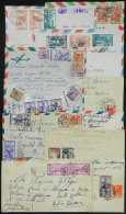 11 Covers Sent To Argentina Between 1950 And 1956 With Varied Postages That Include Nice Combinations Of "Lavoro"... - Non Classés