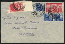 Spectacular Mixed Postage: Airmail Cover Sent From Correggio To Argentina On 15/SE/1950 Franked With 190L. That... - Non Classés