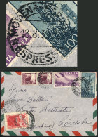 ERROR In Postmark + MIXED Postage: Airmail Cover Franked With 190L. Sent From Modena To Argentina On 18/SE/1950,... - Non Classés