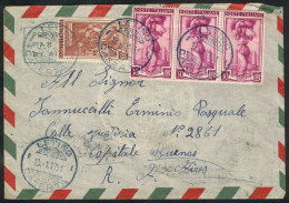 Airmail Cover Sent From Letino To Argentina On 10/JA/1951 Franked With 190L., VF Quality! - Non Classés