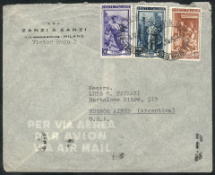 Airmail Cover Franked With 135L., Sent From Milano To Argentina On 9/OC/1952, VF Quality! - Non Classés