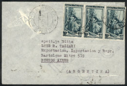 Airmail Cover Franked With 195L., Sent From Roma To Argentina On 7/NO/1952, VF Quality! - Non Classés