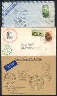 3 Covers Sent Between 1975 And 1981 To Argentina (2) And Canada, Interesting! - Falkland