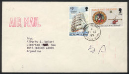 Cover Sent From Mount Pleasant To Buenos Aires On 21/DE/1993 Franked With 26p., VF Quality! - Islas Malvinas