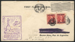 8/OC/1929 Cristobal - Buenos Aires, First Flight By P.A.A., With Arrival Backstamps (14/OC) - Zona Del Canale / Canal Zone