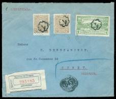 Registered Cover Sent From Asunción To Belgium On 10/DE/1931, Franked With 5P. And Cancelled By "7" Inside... - Paraguay