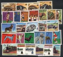 Lot Of Modern And Very Thematic Stamps With MUSTRA Overprint And 10 Used Souvenir Sheets, Excellent General... - Paraguay